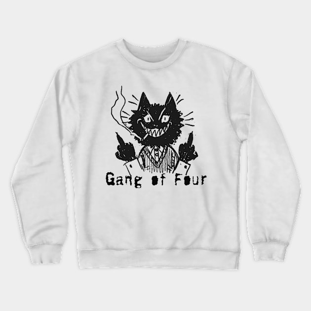 gang of four and the bad cat Crewneck Sweatshirt by vero ngotak